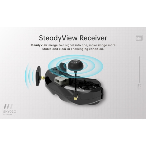 Окуляри  FPV SKYZONE SKY02O OLED, чорний (SKY02O)