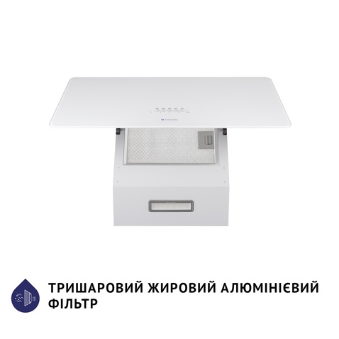 Витяжка  MINOLA Декоративна ,похила HDN 6224 WH 700 LED