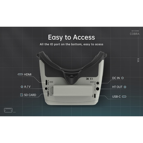 Окуляри  Skyzone Cobra X V4 Diversity DVR 5.8GHz 56CH L,X Band (COBRAX5G)