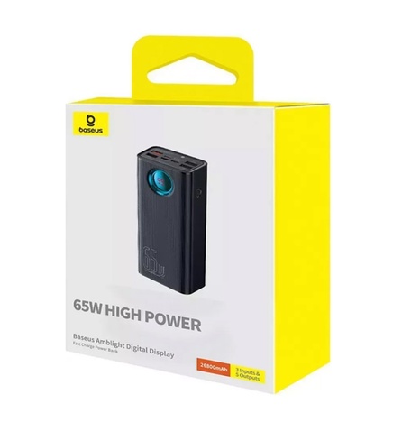 Зовнішній акумулятор Baseus Amblight 26800 mAh 65 W Black