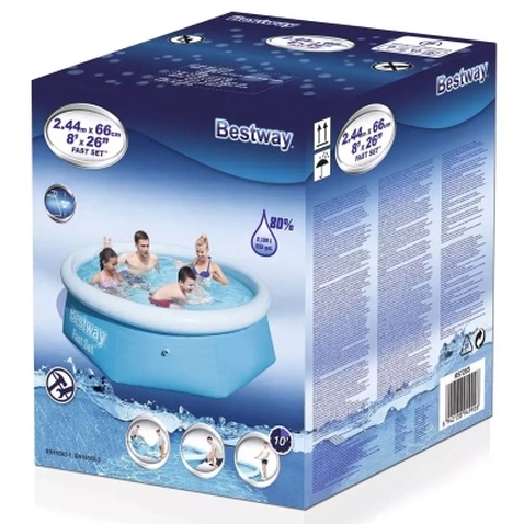 Басейн BestWay Сімейний круглий 366 см Блакитний (BW 57274)