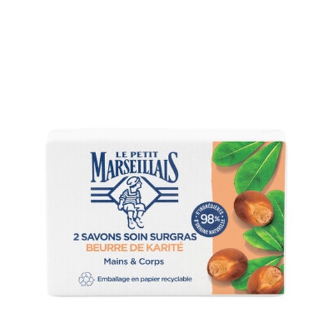 Тверде мило Le Petit Marseillais З олією Ши 2 x 100 г (3574661681108)