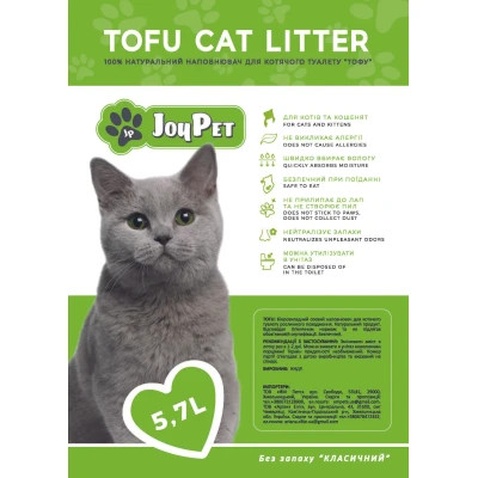 Наповнювач для туалету JOYPET TOFU Класичний 5.7 л (JPTF54)