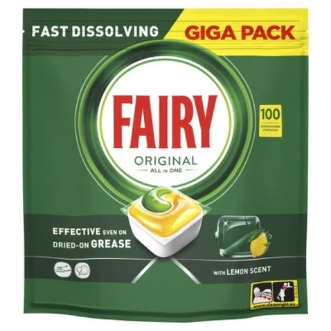 Таблетки для посудомийних машин Fairy Original All in One Lemon 100 шт. (8700216237383)