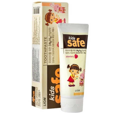 Дитяча зубна паста Lion Kids Safe 3-12 років Полуниця, 90 г (8806325611486)