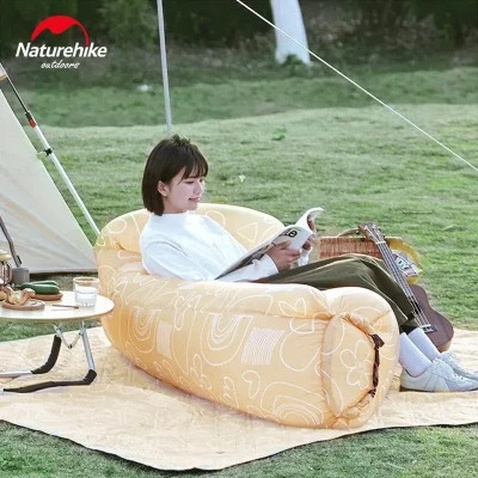 Крісло складане Naturehike Ламзак CNH22DZ022 бежевий з принтом (6975641886792)