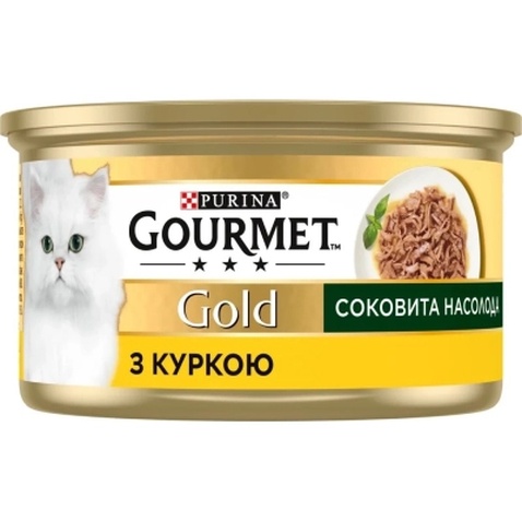 Консерви для котів Purina Gourmet Gold Соковита насолода з куркою 85 г (8445290823342)