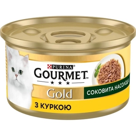 Консерви для котів Purina Gourmet Gold Соковита насолода з куркою 85 г (8445290823342)
