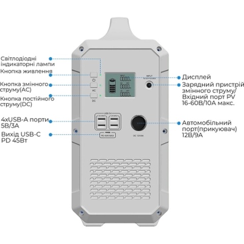 Зарядна станція BLUETTI PowerOak EB240 1000W (EB240)