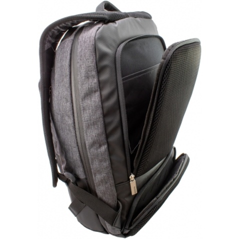 Рюкзак шкільний Optima 18" USB Techno унісекс 0.7 кг 26-35 л Сірий (O96913-03)