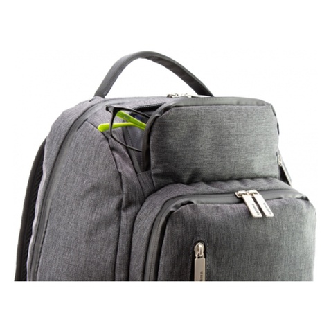 Рюкзак шкільний Optima 18" USB Techno унісекс 0.7 кг 26-35 л Сірий (O96913-03)