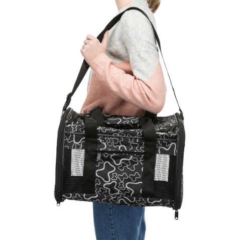 Переноска для тварин Trixie Adrina Carrier 26x27х42 см (чорна з сірим) (4011905028897)
