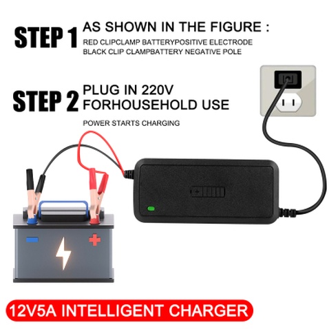 Зарядний пристрій для автомобільного акумулятора XoKo XK-CC12-5A