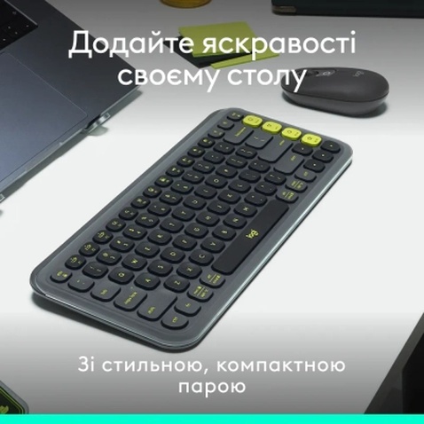 Комплект Logitech POP Icon Combo Bluetooth UA Graphite (920-013156)