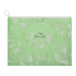 Папка - конверт Buromax на zip-блискавці А4 матовий напівпрозорий пластик, ARABESKI, зелений (BM.3975-04)