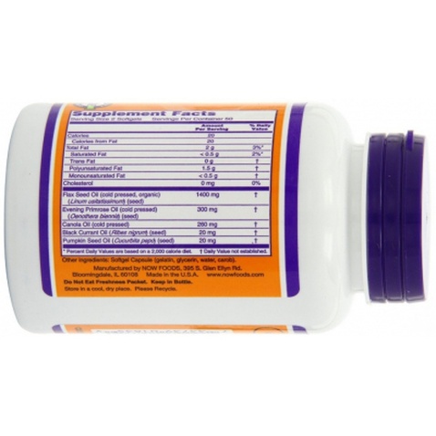 Жирні кислоти Now Foods Омега 3-6-9 1000мг, 100 желатинових капсул (NF1835)