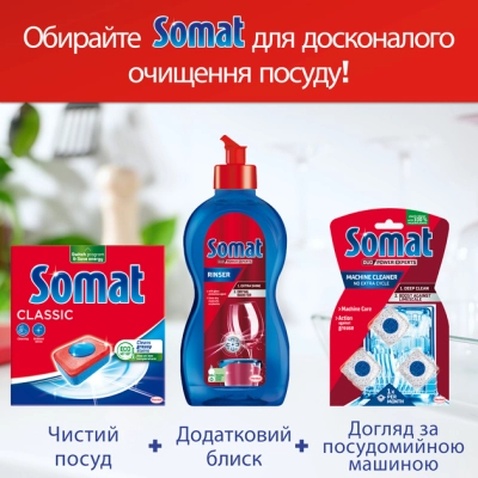 Таблетки для посудомийних машин Somat Classic Power 95 шт. (9000101810059)