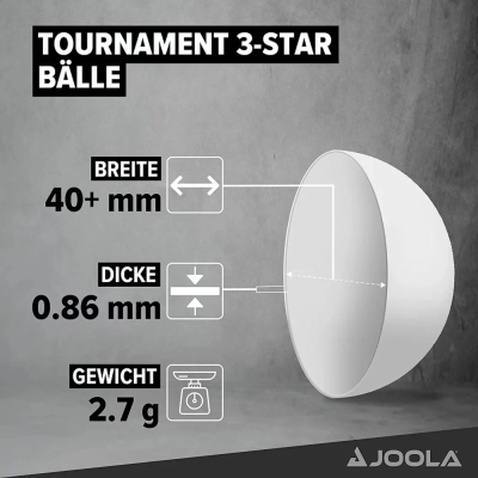 М'ячик для настільного теніса Joola Tournament 40+ 12 шт (44322) (930812)