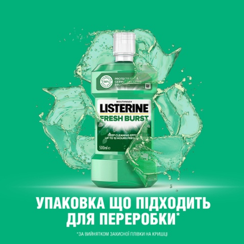 Ополіскувач для порожнини рота Listerine Сплеск свіжості 500 мл (5010123703547)