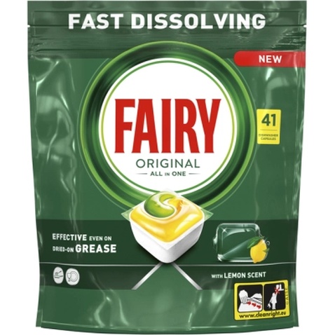 Таблетки для посудомийних машин Fairy Original All in One Lemon 41 шт. (8700216237239)