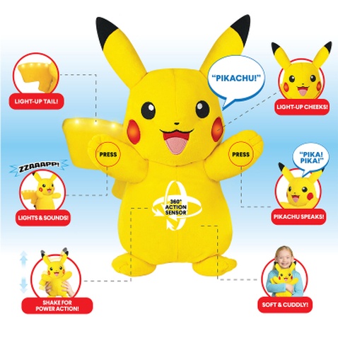 Інтерактивна іграшка Pokemon м'яка - Пікачу 25 см (PKW4185)