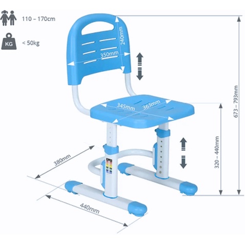 Шкільний стілець FunDesk SST3LS Blue