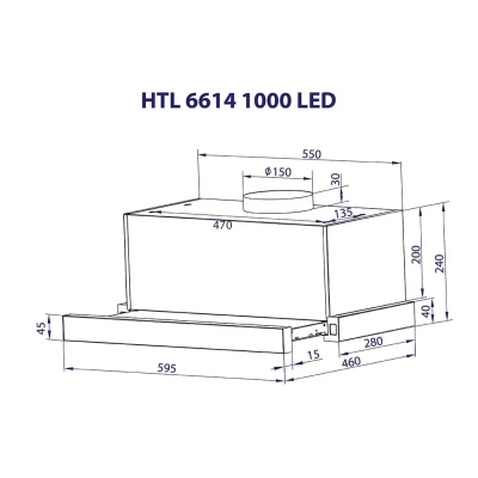 Витяжка кухонна Minola HTL 6614 BL 1000 LED (HTL6614BL1000LED)