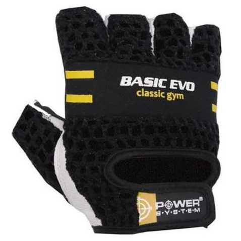 Рукавички для фітнесу Power System Basic EVO PS-2100 Black Yellow Line XS (PS_2100E_XS_Black/Yellow)