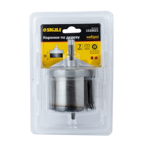 Коронка Sigma по дереву набірна 2" Ø26-63 мм висота 43 мм (1520021)