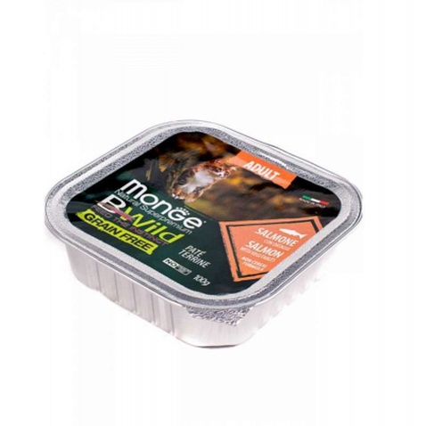 Паштет для котів Monge BWild Grain Free Wet Salmon Adult Cat 100 г (8009470012881)