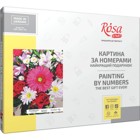 Картина по номерам Rosa Start Квітковий мікс 35 х 45 см (4823098525103)