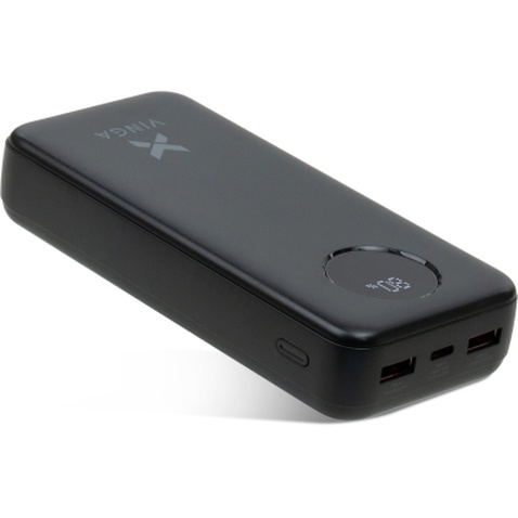 Батарея універсальна Vinga 20000 mAh 22.5W Display Black (VPBB2022)