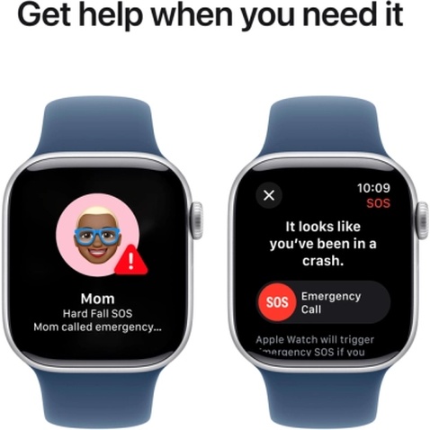 Смарт-годинник Apple Watch Series 10 GPS 42mm Silver Aluminium Case with Denim Sport Band - M/L (MWWC3QH/A)