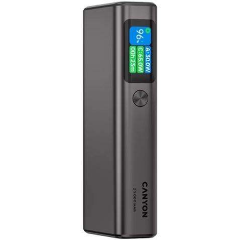 Батарея універсальна Canyon 20000mAh OnPower 230 TFT PD/130W Dark Grey (CNS-CPB230DG)