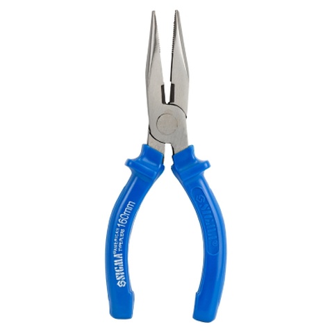 Плоскогубці Sigma довгогубці прямі 160мм сині (4357161)