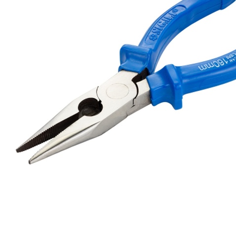 Плоскогубці Sigma довгогубці прямі 160мм сині (4357161)