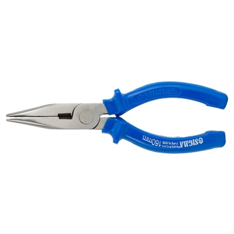 Плоскогубці Sigma довгогубці прямі 160мм сині (4357161)