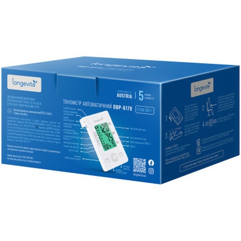 Тонометр Longevita Авт.вимір.артер.тиску LONGEVITA DBP-6179 (DBP-6179)