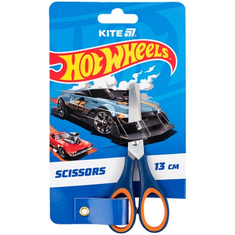 Ножиці Kite дитячі з гумовими вставками Hot Wheels 13 см (HW25-123)