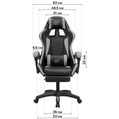 Крісло ігрове GT Racer X-2323 Black/Blue