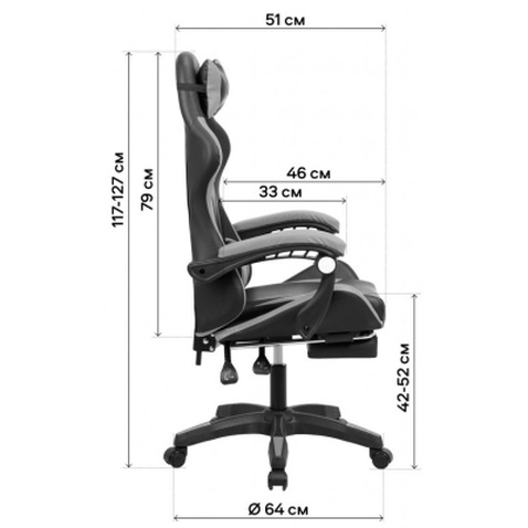 Крісло ігрове GT Racer X-2323 Black/Blue