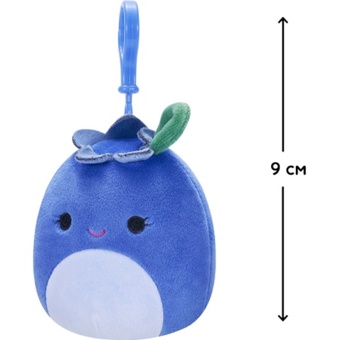 М'яка іграшка Squishmallows на кліпсі – Чорниця Блубі 9 см (SQCP00147)