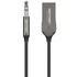 FM модулятор Vention AUX TRS 3.5мм USB Bluetooth 5.0 Coiled Cable 1.5M Gray Zinc (NAGHG)