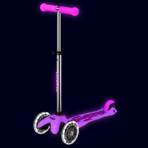 Самокат Micro Mini Deluxe Glow LED Морозний рожевий (MMD217)