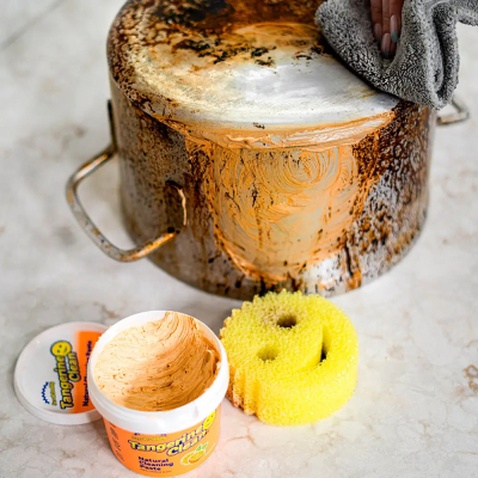 Крем для чищення кухні Scrub Daddy Tangerine Clean Paste Універсальна паста 500 г (5999546883787)