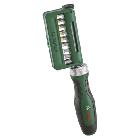 Набір викруток Bosch з тріскачкою, 18 біт, 225мм, сталь CrV (1.600.A02.Z9A)