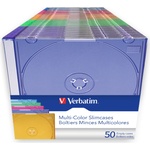 Бокс для диска CD/DVD Slimcase Assorted colours 50шт Verbatim (49973)