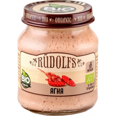 Дитяче пюре Rudolfs Ягня з 6 місяців 120 г (4751017940792)