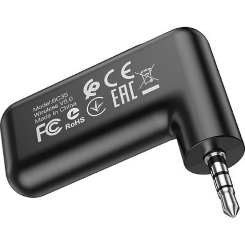 FM модулятор BOROFONE BC35 Wideway car AUX BT receiver Black (BC35B)