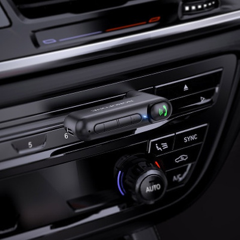 FM модулятор BOROFONE BC35 Wideway car AUX BT receiver Black (BC35B)